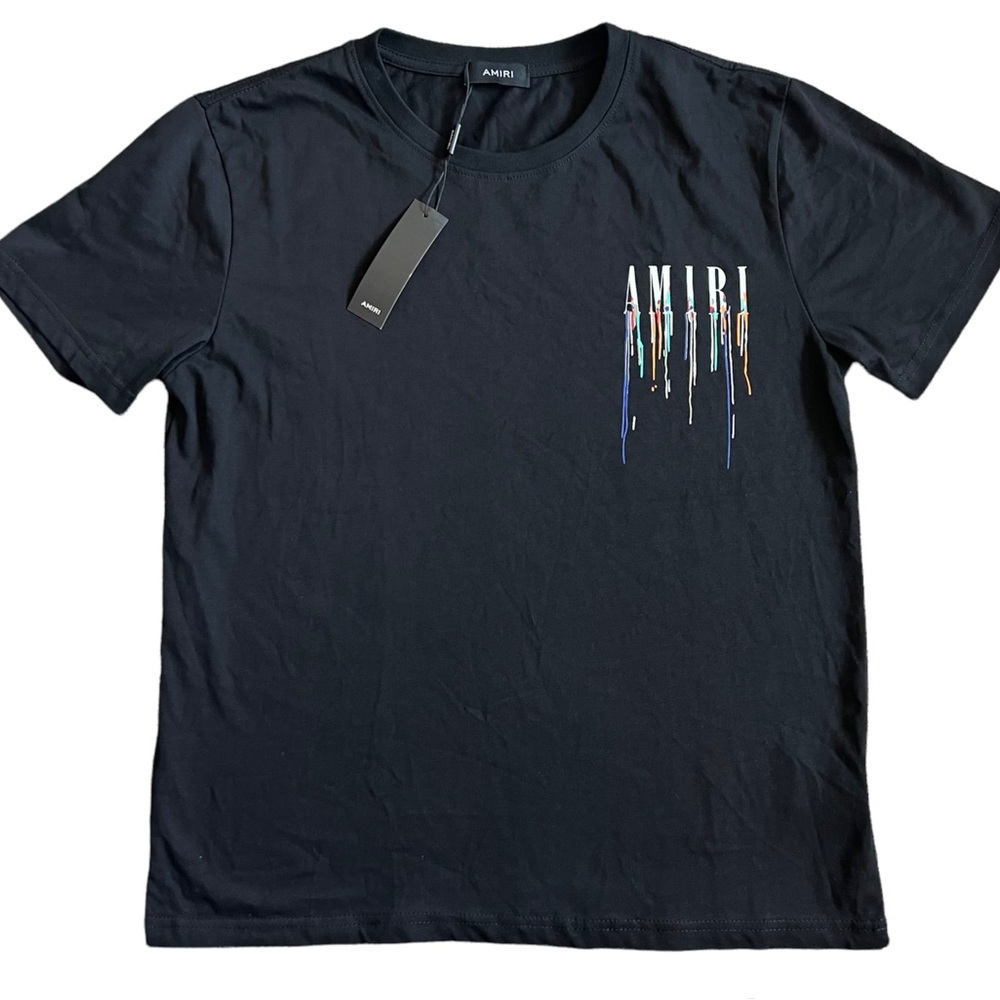 Amiri Men’s Paint Splatter T Shirt Sz M Black NWT